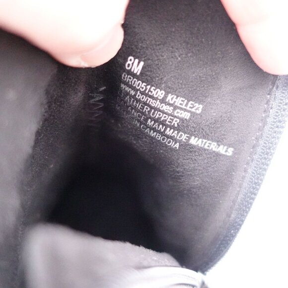 Born Women's Olivia Suede Leather Ankle Heeled Boots Side Zip Size 8M Black - Picture 8 of 8